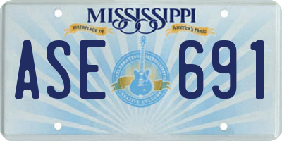 MS license plate ASE691