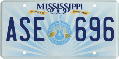 MS license plate ASE696