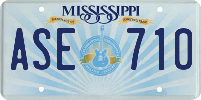 MS license plate ASE710