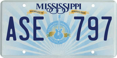 MS license plate ASE797