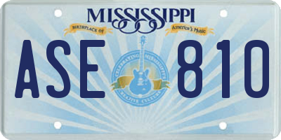 MS license plate ASE810
