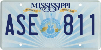 MS license plate ASE811