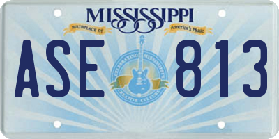MS license plate ASE813