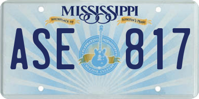 MS license plate ASE817