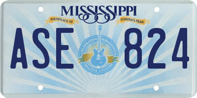 MS license plate ASE824