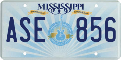 MS license plate ASE856