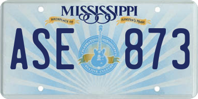 MS license plate ASE873