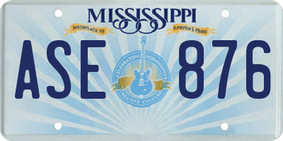 MS license plate ASE876