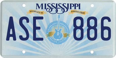 MS license plate ASE886