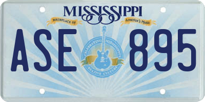 MS license plate ASE895