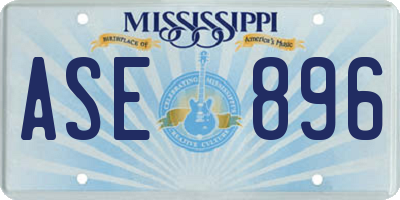 MS license plate ASE896