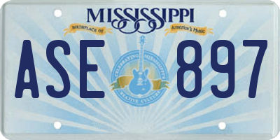 MS license plate ASE897