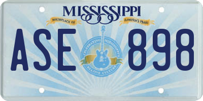 MS license plate ASE898