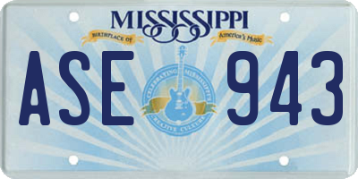 MS license plate ASE943