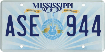 MS license plate ASE944