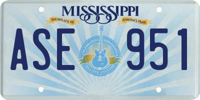 MS license plate ASE951