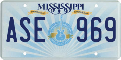 MS license plate ASE969