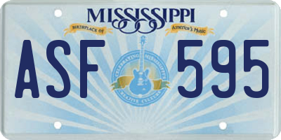 MS license plate ASF595