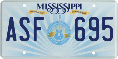 MS license plate ASF695