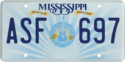 MS license plate ASF697