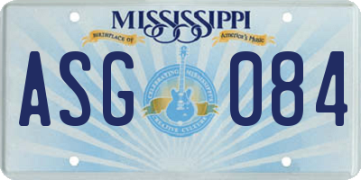 MS license plate ASG084