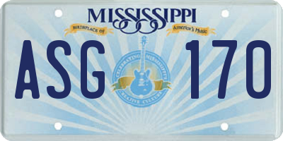 MS license plate ASG170