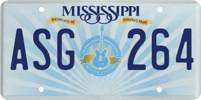 MS license plate ASG264