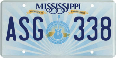MS license plate ASG338