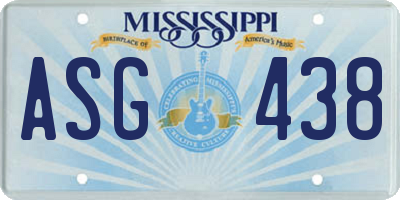 MS license plate ASG438