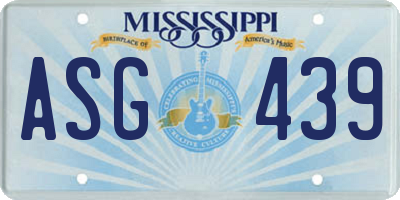MS license plate ASG439