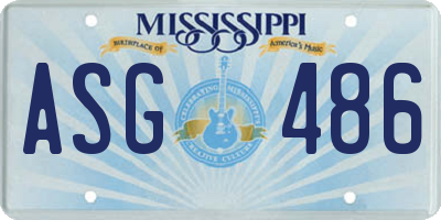 MS license plate ASG486