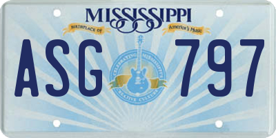 MS license plate ASG797