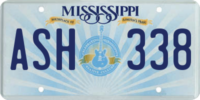 MS license plate ASH338