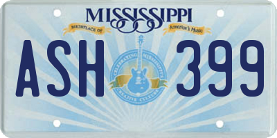 MS license plate ASH399