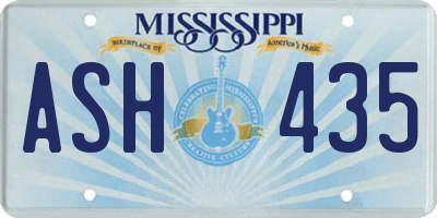 MS license plate ASH435