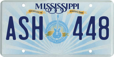 MS license plate ASH448
