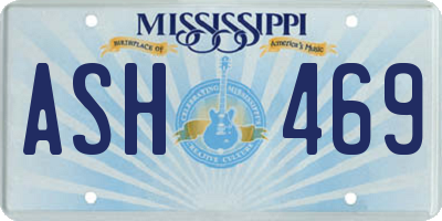 MS license plate ASH469