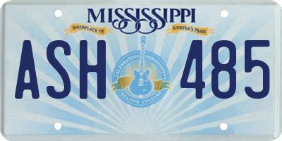 MS license plate ASH485