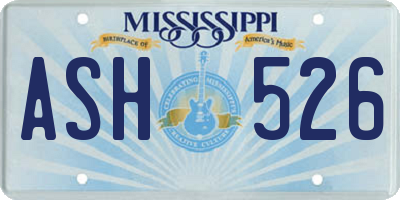 MS license plate ASH526