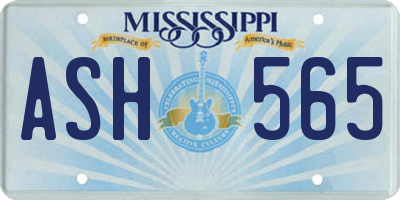MS license plate ASH565