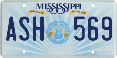 MS license plate ASH569