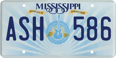 MS license plate ASH586