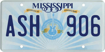 MS license plate ASH906