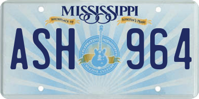 MS license plate ASH964