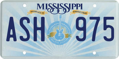MS license plate ASH975