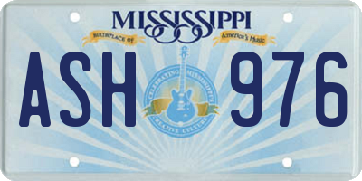 MS license plate ASH976