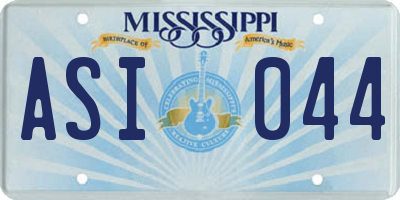 MS license plate ASI044