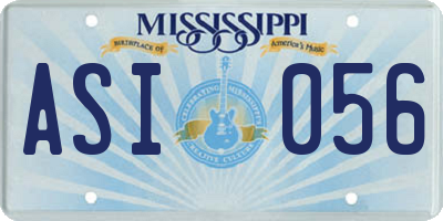 MS license plate ASI056