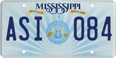MS license plate ASI084
