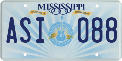 MS license plate ASI088